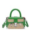 2025 Fashion Rivet Woven Straw Handbag - Versatile Trendy Shoulder & Crossbody Beach Bag