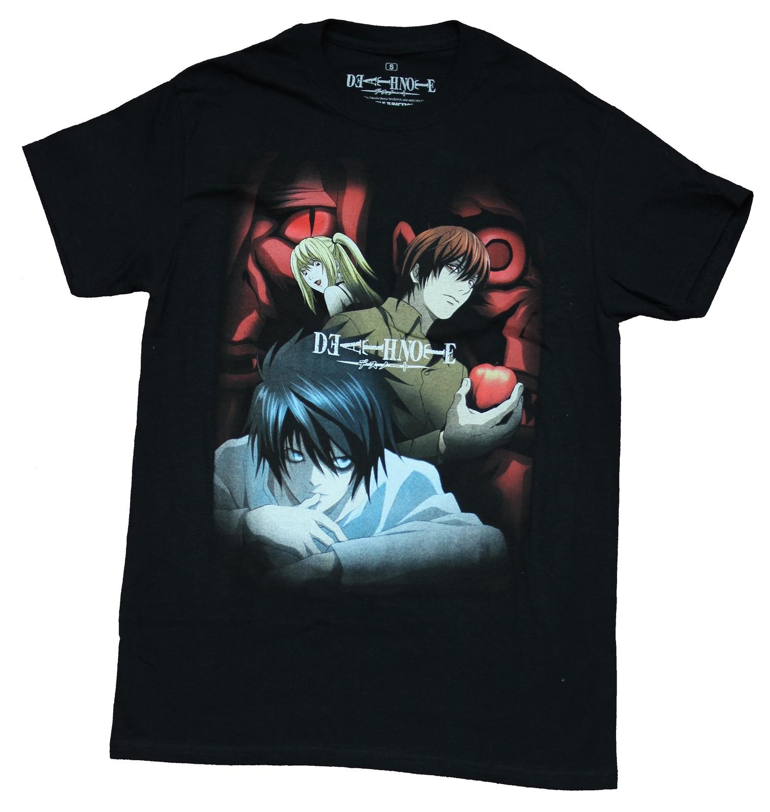 Deathnote Man Adult New T-shirt Full Color Triple Group Pic XXL