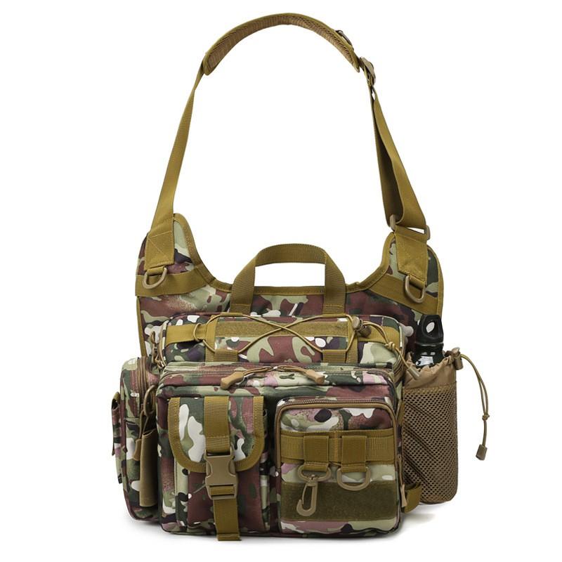 Multi-Functional Fishing Chest Pack Men Outdoor Tactical Waist Bag Large Capacity Fly Gear Organizer Camo