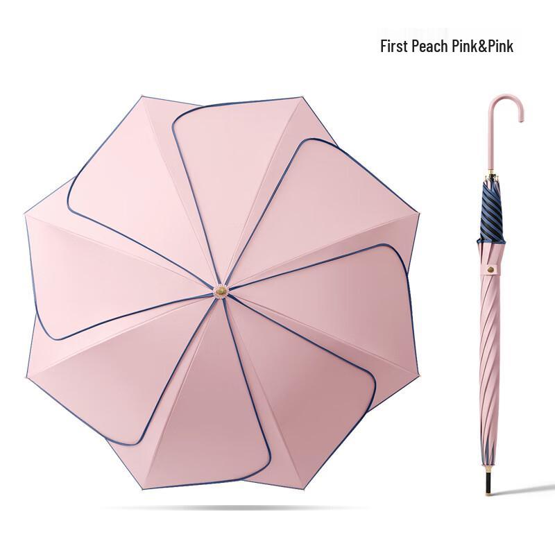 OIMG Women s 23-inch Bamboo Handle Straight Umbrella