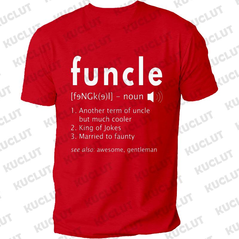 Mens Funcle Shirt Funny Uncle Definition T-Shirt Uncle Gift T Shirt Graphic Shirts Casual Short Sleeved Black Tee Shirts Tops