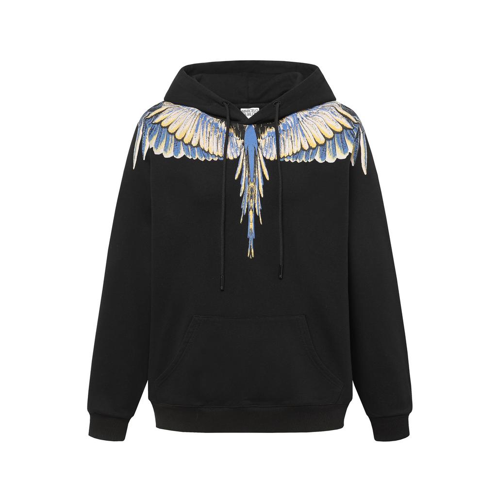 Sudadera MB Color Pluma Alas Fantasma Marcelo Marca de Moda Año de la Serpiente Relámpago Sudadera con Capucha para Pareja