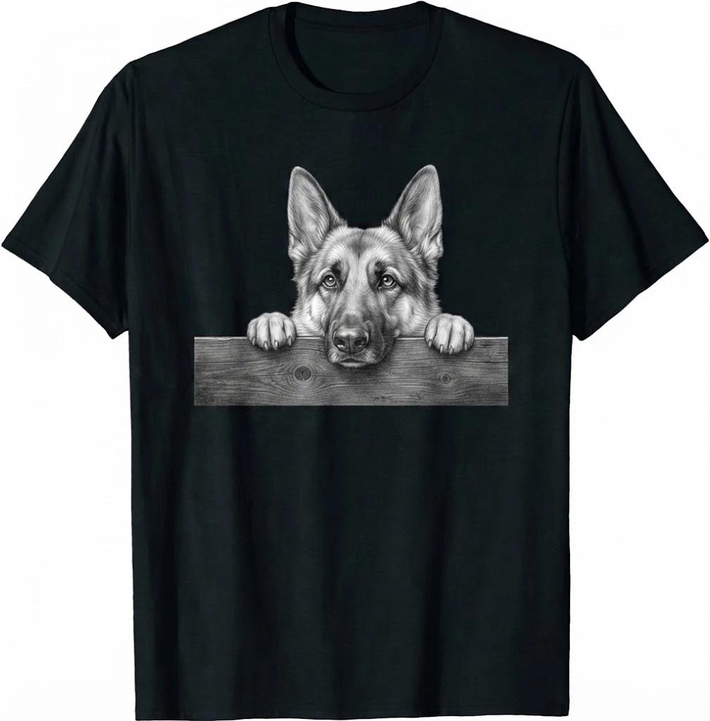 Cute Belgian Malinois Peeking Design For Dog Owner T-Shirt 2XL