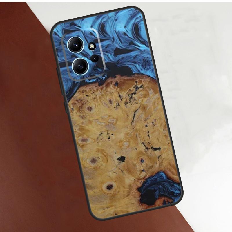 Wood Resin Traveler Protective Case For Xiaomi Redmi Note 14 10 11 12 13 15 Pro Plus Cover For Redmi 15 14C 12C 10C 13C 15C