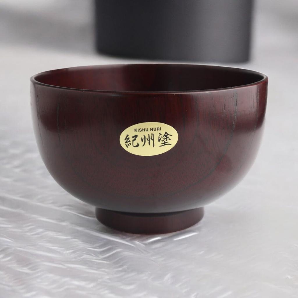 Miso Soup Kishu 13cm X 8cm J-kitchens Bowl, Wooden, Lacquer, Shirahama,