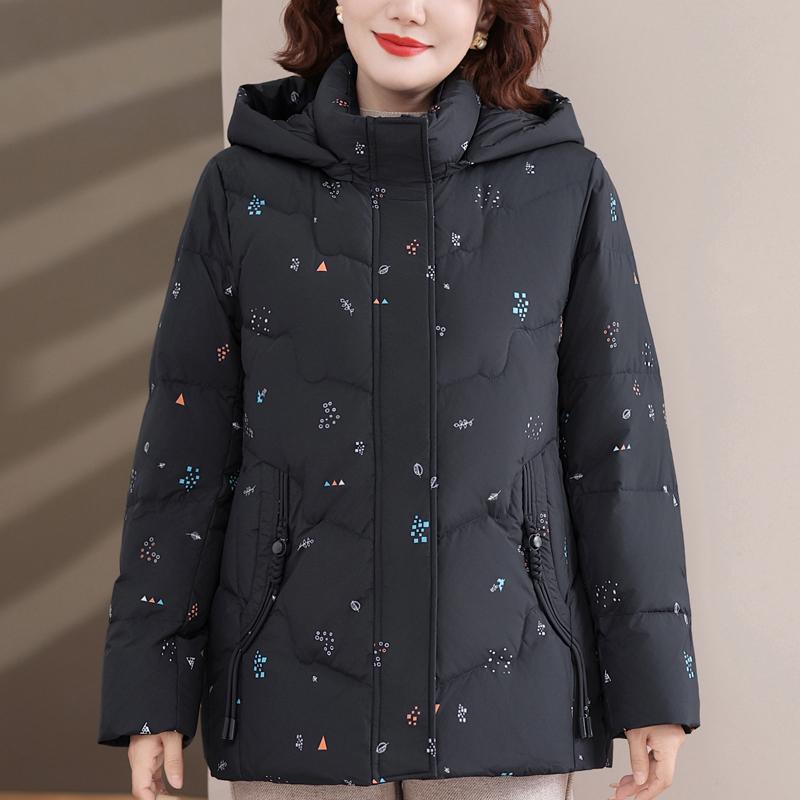 

Бренд Роскошные Пуховики С Капюшоном Большого Размера Для Женщин Среднего Возраста Зимние Пуховые Пальто Толстые Теплые Женские Куртки 5XL чёрный