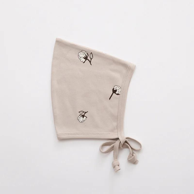 

Весенне-летняя шапочка для новорожденных в европейском стиле в стиле ретро с цветочным принтом, шапка из мягкого хлопка для маленьких мальчиков и девочек, реквизит для фотосъемки, шапка для детей От 0 до 1 года