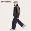 BARRY BANNY Girls' Melard Brown PU Leather Jacket