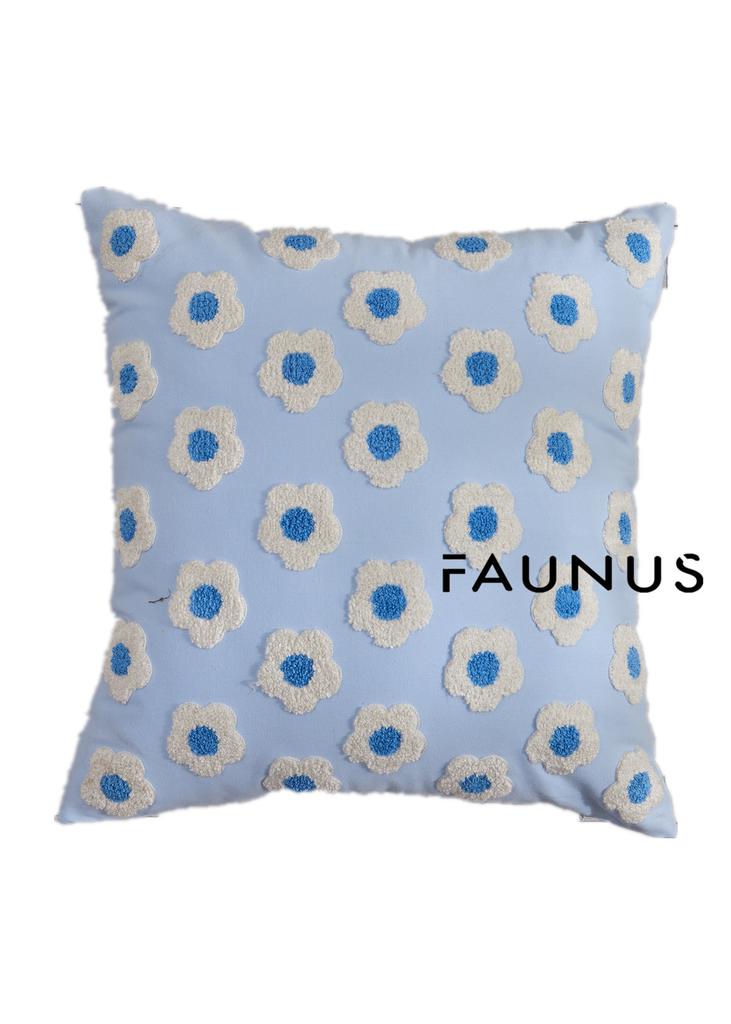 45X45cm Daisy Embroidery Throw Pillow Covers Square Rural Plant Sofa Pillow Cases Stamping Waist Cushion Cover Home Bed Decor