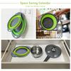Collapsible Colander Set of 3 - Heat Resistant Washing and Draining of Vegetables Fruits Pasta - Perfect for Kitchen and Travel Use (3PCS-Green)