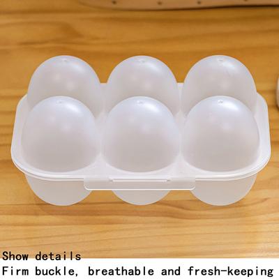 6 Grids Egg Storage Box, Household Refrigerator Crisper, Special Egg Storage Box, Egg Rack With Cover, Dust-Proof Egg Tray