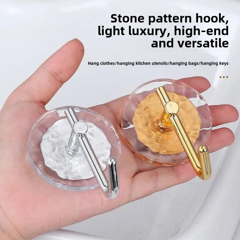 2 STÜCKE Selbstklebende Wandhaken Wasserdichte Handtuchhaken Acryl Für Badezimmer Dusche Heimorganisation Für Luxusdesign Starker Halt