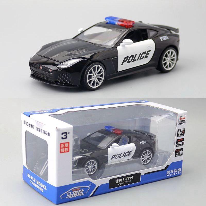 Jaguar Police Ftype Car Model 132 Alloy Diecast With Lights Sound Collector For