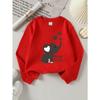 Girls' Long-Sleeve Round Neck Sweatshirt with Printed Design, Keep Cute Elephant P Suitable for Spring And Autumn, Fashionable And Casual