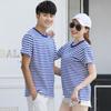 Sea Soul Shirt Oversized Stripe T-Shirt Crew Neck Man's Short Sleeved Top Breathable Summer