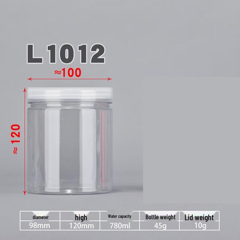 Yunrui Transparent Round Plastic Food Storage Jar