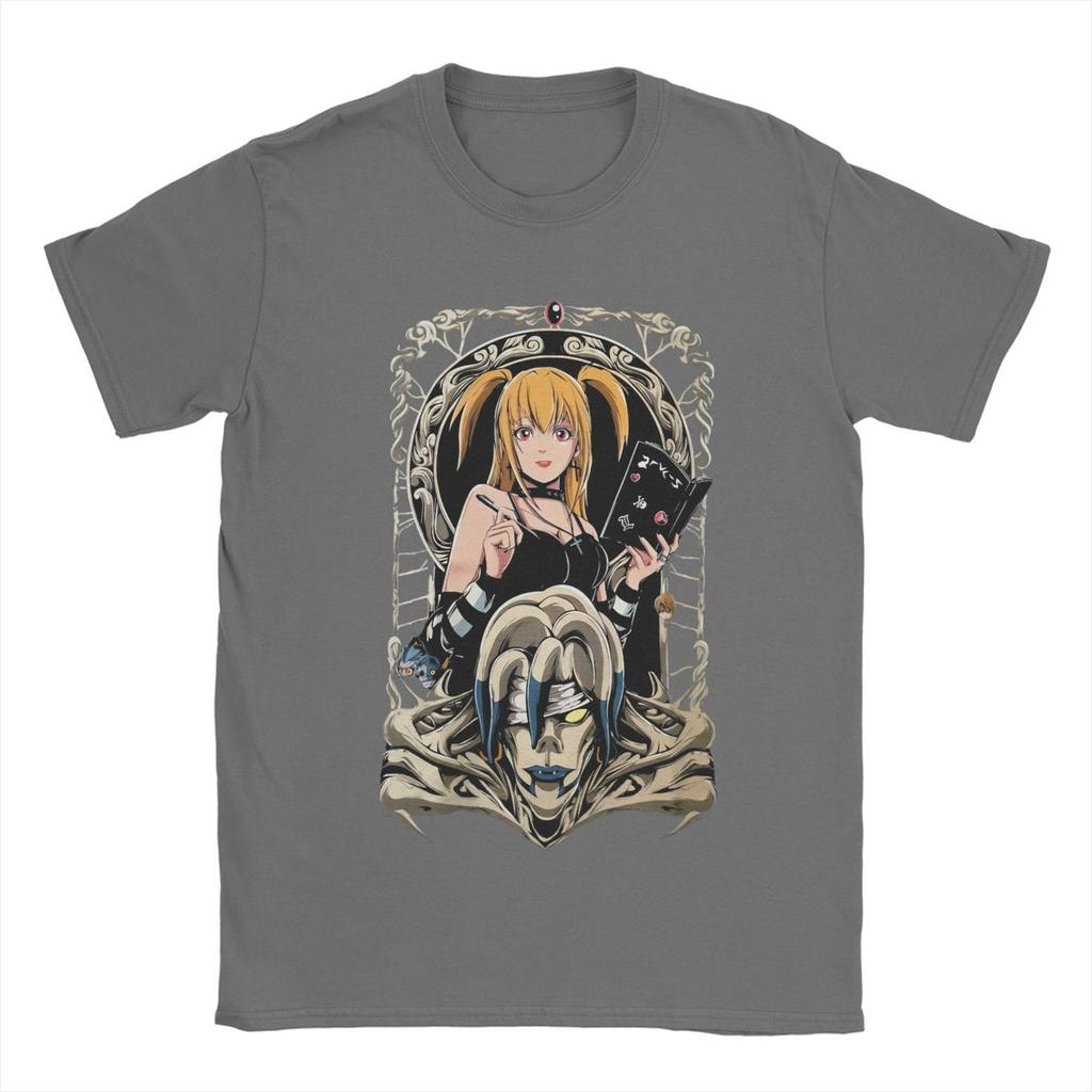 Men T-Shirt Misa Amane DN Anime Vintage 100% Cotton Tee Shirt Short Sleeve T Shirt Crew Neck Clothing Printed