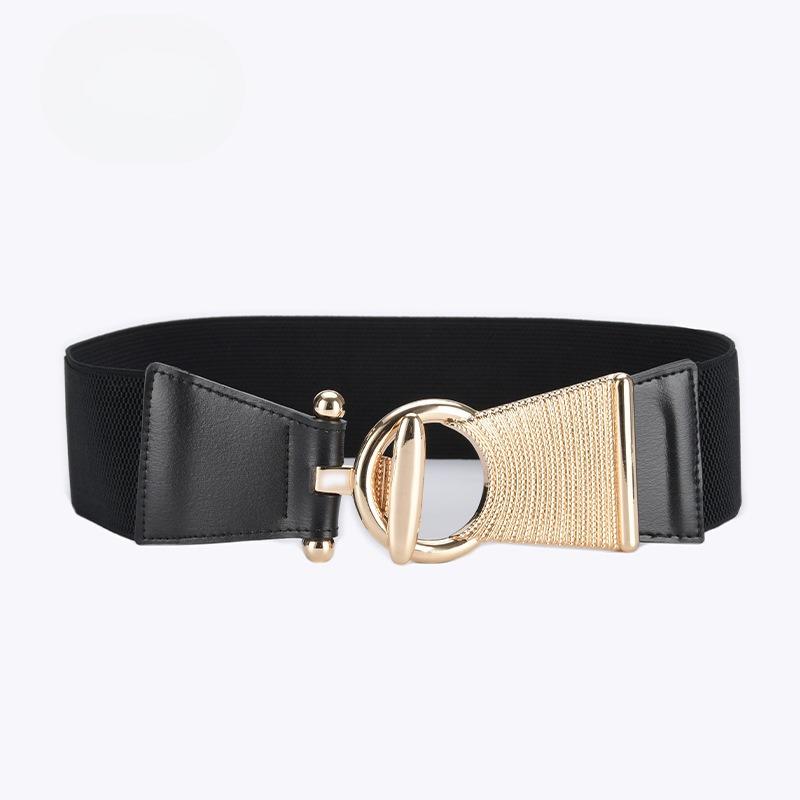 Belt, Women's Elastic Decorative Down Jacket, Wide Belt, Women's Dress, Trouser, Outer Waist Seal