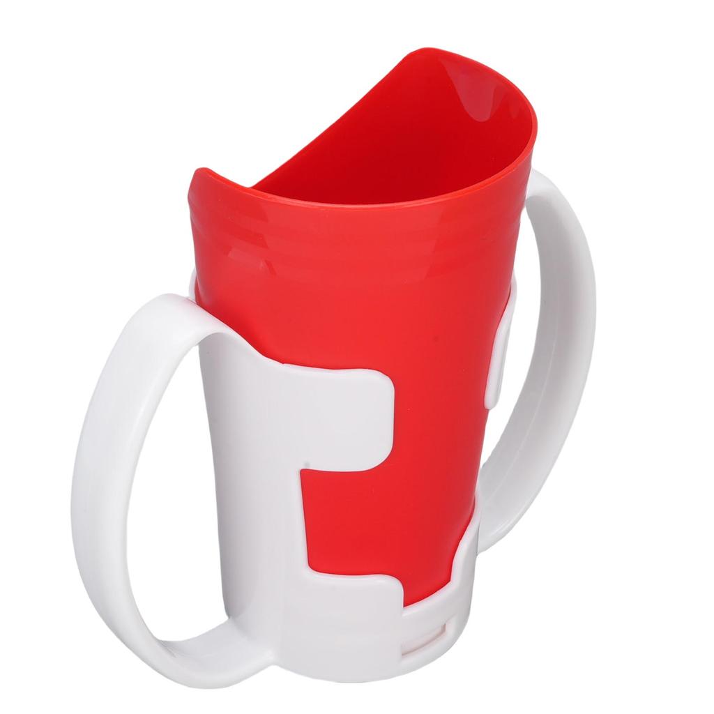 2 Pcs Nosey Cup U Shaped Spillproof Nose Cut Out Drinking Cup with Easy Grip Handles Holder