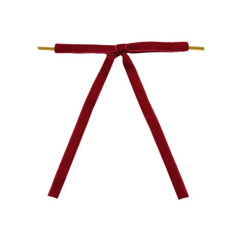 24 st Sammetsrosetter Julgransrosett Sammetsbandsrosett Vintage Kransdekoration Julklappsinslagning DIY Hantverk