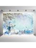 Christmas background photography Winter white snowflake wood wall portrait photography studio booth