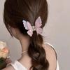 Gradient Double Layer Butterfly Claw Clip for Women Korean Sweet Temperament Pan Hair Shark Clip Girl Hair Accessories