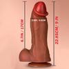 Giant Realistic Thick Dildo with 9 Vibration and 3 Insertion Modes, Featuring Powerful Suction Cup and Remote Control - Female Couples Sex Toy