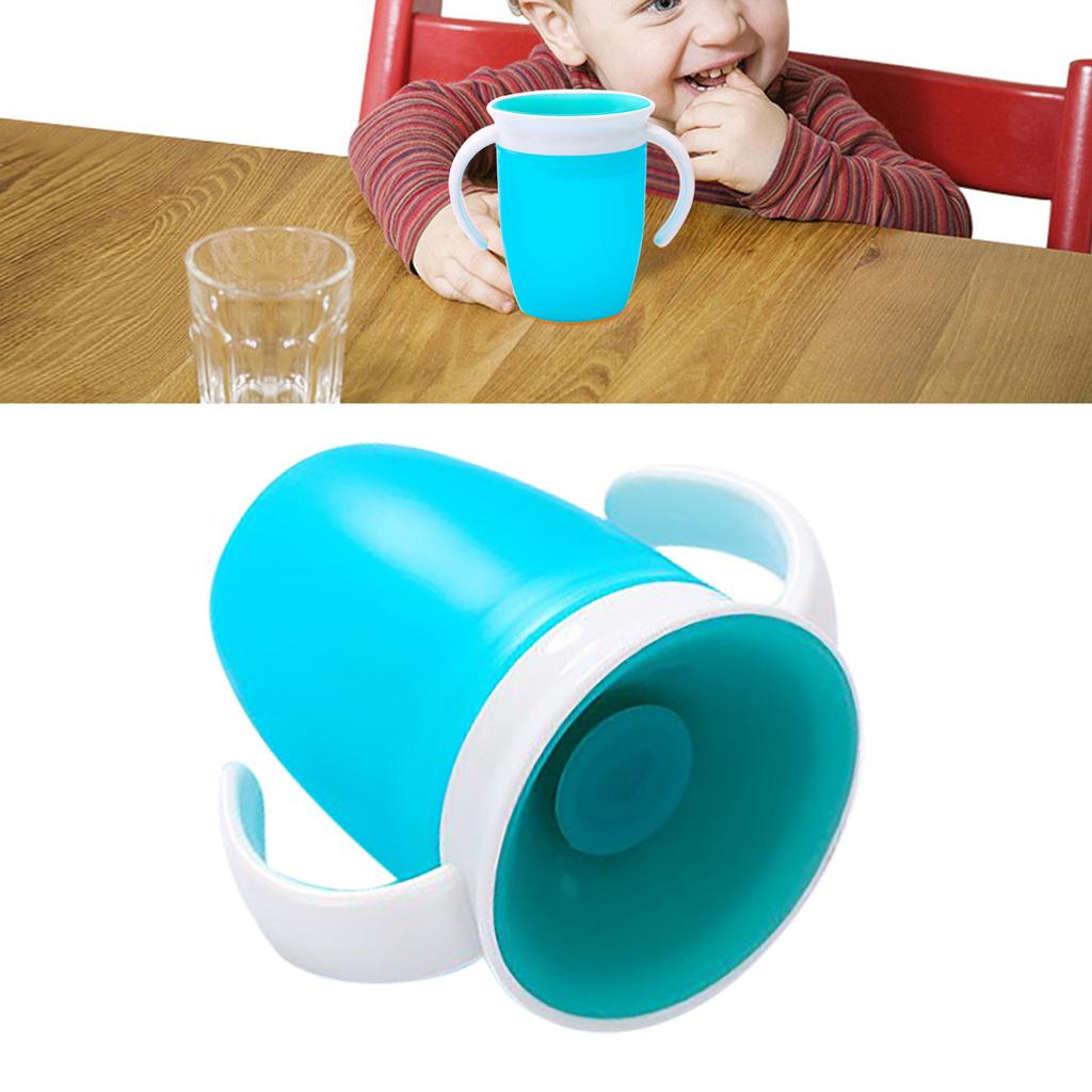 Baby Cup Leakage Proof Drop Resistant Small Portable Infant Training Cup with Prevent Slip Handles