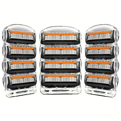 Gillette Compatible Razor ProGlide Electric Shaver Replacement for Beard Gillette ProGlide Fusion Blades, 12-Pack, Blades, 5-Blade, Shaving, (3)