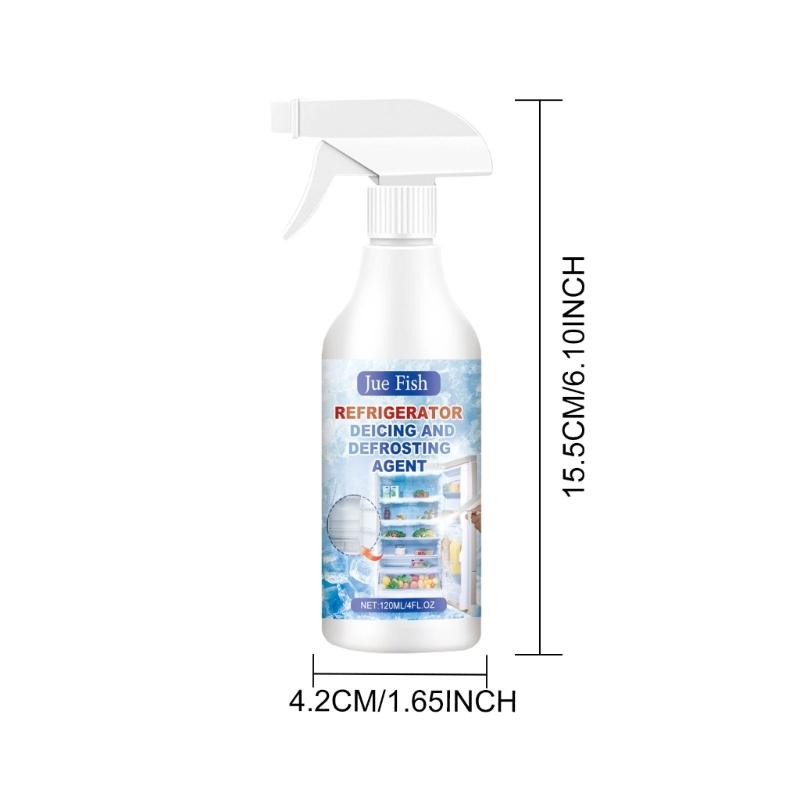 Wygodny spray do rozmrażania 120 ml Lodówka Zamrażarka Odladzacz Spray Odladzanie Głębokie Zamrażarki Łatwo Użyj do Lodówek Kuchennych