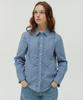 NEW LOOKY Ruffled Checkered Shirt_Light Blue