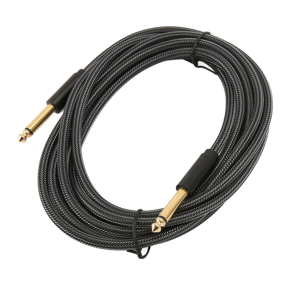 Guitar Cable Professional 1 4 Inch 6.35mm Male Nylon Braiding Instrument AMP Cord for Bass Keyboards Speakers