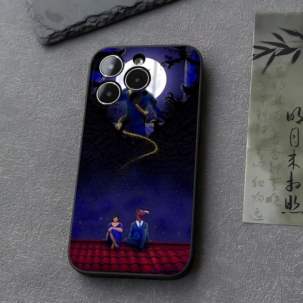 B-BoJack Horseman Phone Case Funda For Iphone 13 17 16 11 15ProMax 14 12 Pro Xs Max Mini Xr X 7 8 6 6s Plus Covers