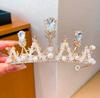 Children's Crown Headwear Princess Girls Crystal Pearl Crown Birthday Performance Flower Girl Wedding Girls Hair Accessories Daquan