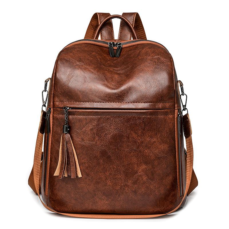 Women's backpack Fashion new retro backpack Multifunctional large capacity simple portable shoulder bag