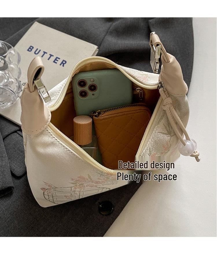 2025 Women's High-End Chinese Style Embroidered Crossbody Dumpling Bag
