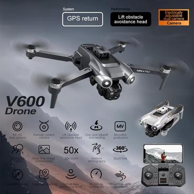 2025 Nuovo Drone V600 8K HD ESC Doppia Telecamera Professionale Evitamento Ostacoli Flusso Ottico Posizionamento Brushless Quadcopter Aggiornato Giocattolo Regalo