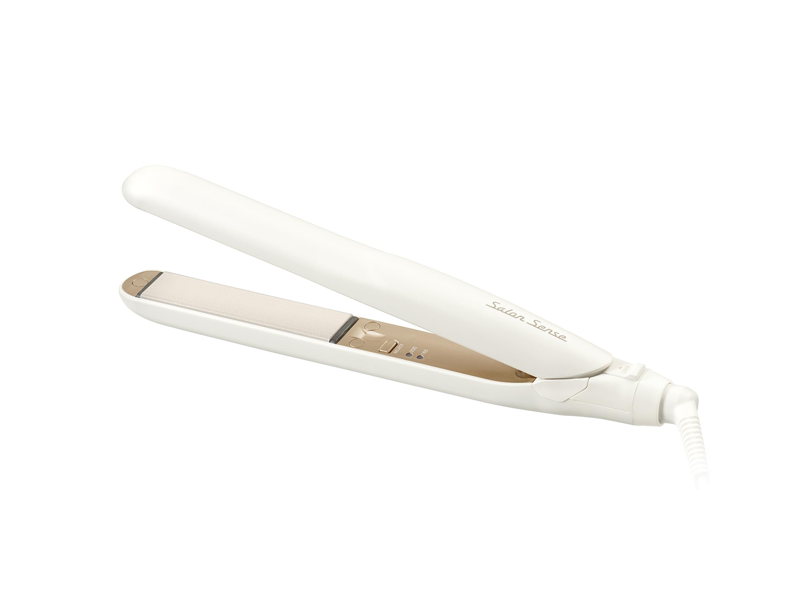 

Koizumi Hair Iron Straight Negative Ion Salon Sense Standard Silky Moist 22mm Width Plate Compatible with Overseas 2 Level Temperature Adjustment білий