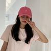 Trendy Adjustable Pink Baseball Cap With Sunshade And Breathable Material Cotton