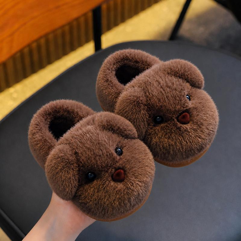 Children's Slippers for Boys, Winter Cartoon Cute Non-Slip Indoor Soft-Soled Baby Slippers