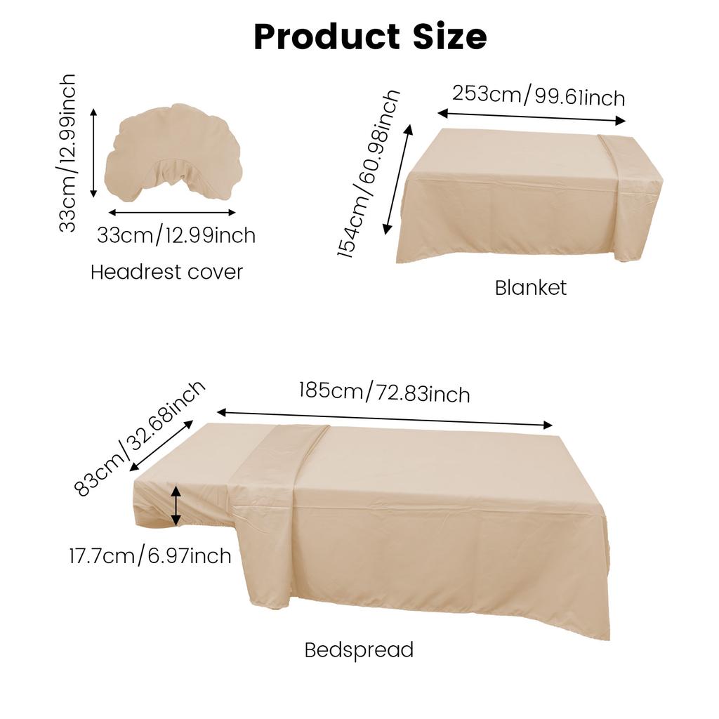 3Pcs Bed Sheet Spa Massage Breathable Solid Bed Cover Set Chemical Fibre Massage Bed Sheets Massage Table Blankets for Business