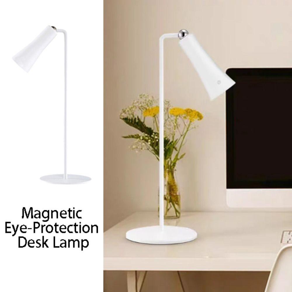 Eye Protection Magnetic Desk Lamp Stepless Dimming Touch Control LED Lamp 3 Modes Soft Light Night Light Bedroom