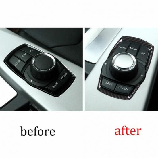 For BMW X1 F48 2016-2022 ABS Carbon Fiber Console Driving Mode Button Ring Trim
