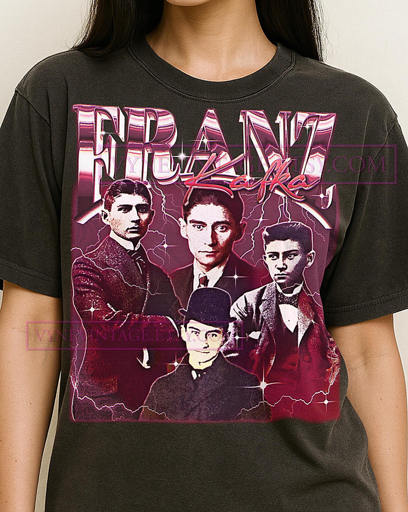 FRANZ KAFKA T-Shirt, Vintage Author Writer Classic Genius Performer Tee, 90s Retro Throwback, Franz Kafka Sweater 4XL