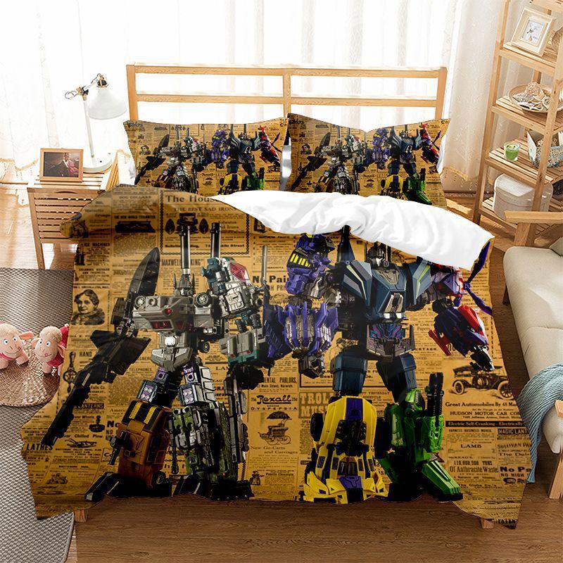 High Quality Movie Robot Bedding Set T-Transformers’ Duvet Cover Set teenage boys Quilt Cover For Gifts for children