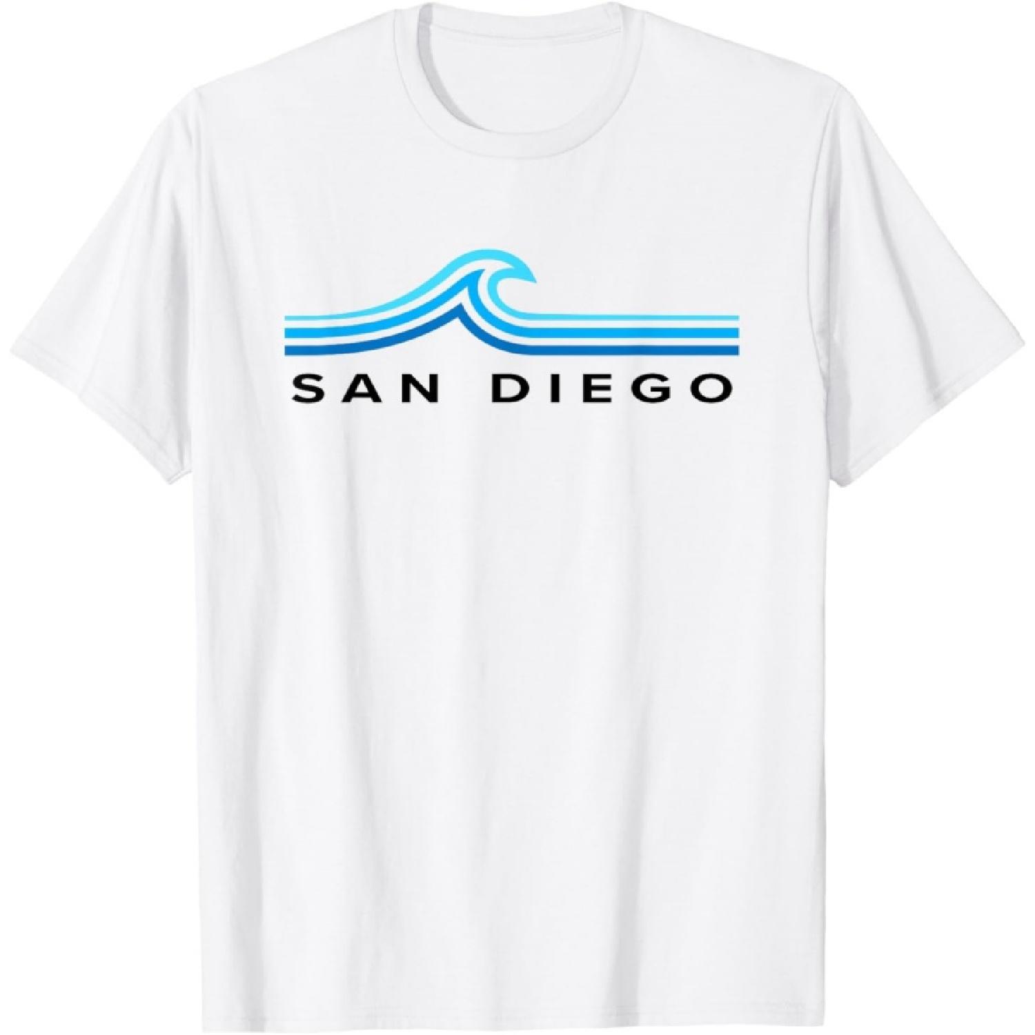 San Diego California Souvenir Waves Vintage Mens Womens Boys T-Shirt XXXXXL белый