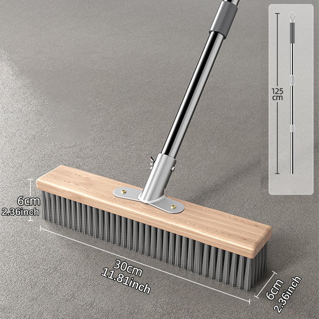 Cleaning Brush Made of Stainless Steel And Wood with Strong Dirt Removal for Patio, Sidewalk