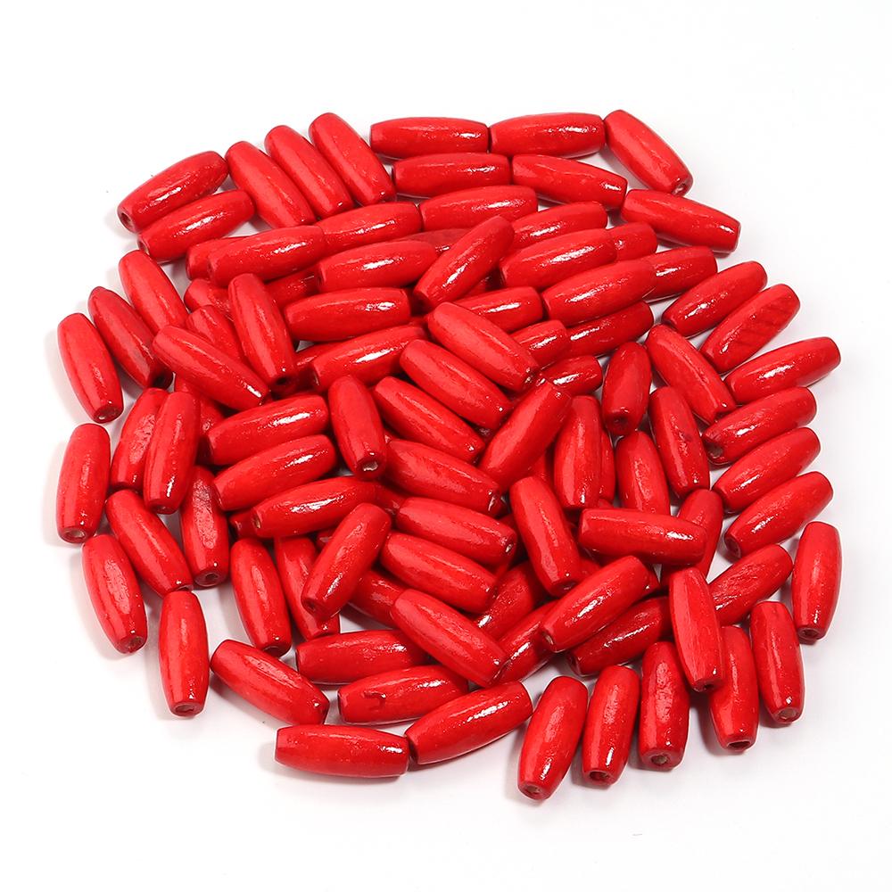 100pcs/lot Natural Wooden Beads Colorful Oval Shape Wood Beads Loose Spacer Beads For Jewelry Making DIY Bracelet Accessories
