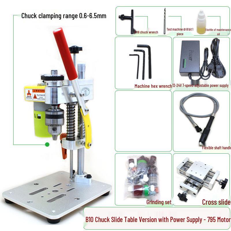 Micro Mini Desktop Drill for Phone & Watch Repair - Electric Grinding & Punching Tool