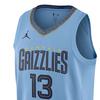 Jordan Jaren Jackson Jr Swingman Memphis Grizzlies V-Neck Letter Logo Print Basketball Jersey Unisex jersey Light-Blue DO9531-423